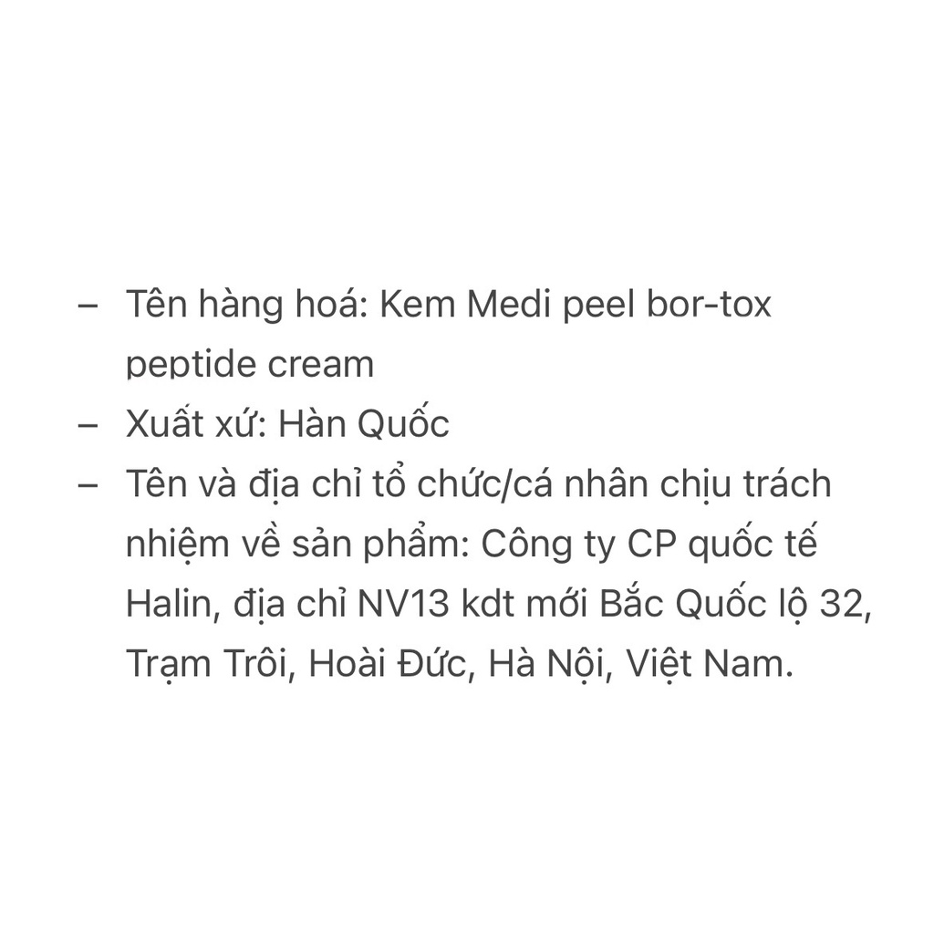 Kem Dưỡng Căng Bóng MEDI-PEEL Bor-Tox Peptide Medi Peel Bortox