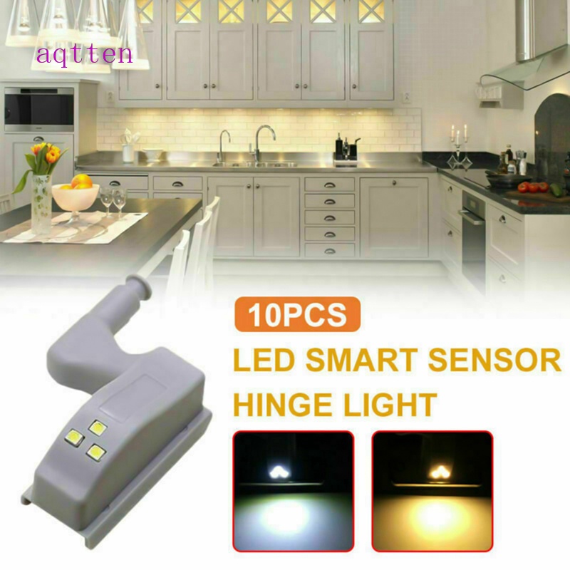 Bộ 10 đèn led cảm ứng thông minh gắn bản lề cửa tủ nhà bếp