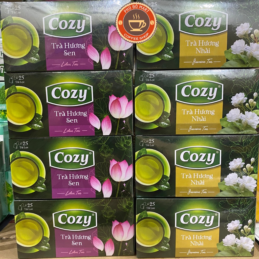 Trà Cozy Túi Lọc Hương Sen , Nhài - Hộp 50g