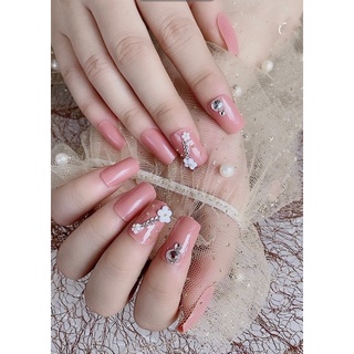Bộ 24 móng tay giả dễ thương kèm keo tặng dũa