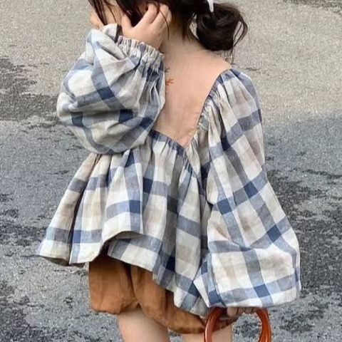 Bộ Áo Tay Dài Phối Quần Dài Kẻ Sọc Thời Trang Mùa Thu 2002 Cho Bé Gái