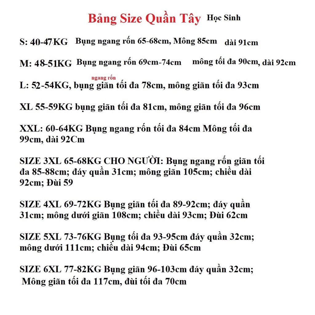 Quần Tây Học Sinh Nữ 2 Tầng Khuy, Quần Học Sinh Lưng Cao, Vải Tuyết Mưa Dày Đẹp, Có Bigsize 82KG | WebRaoVat - webraovat.net.vn