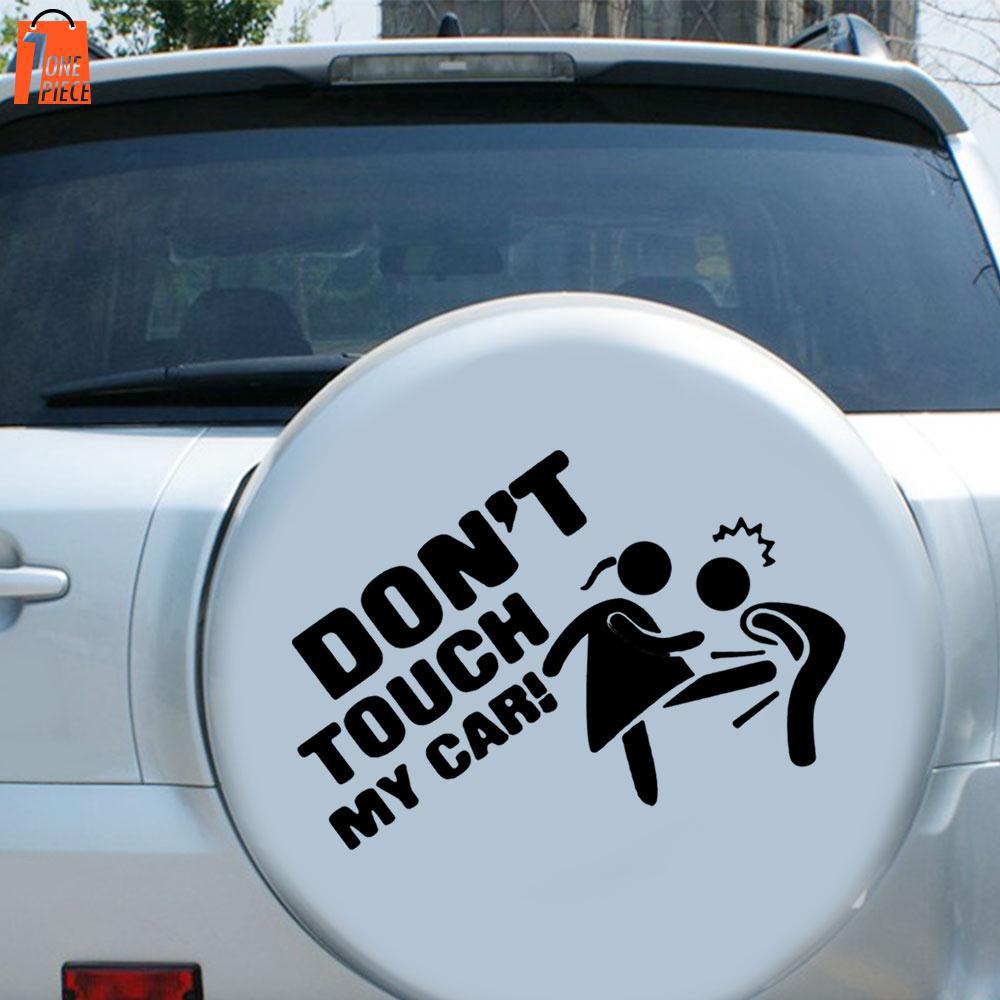 Decal phản quang " Don 't touch my car " cho xe hơi
