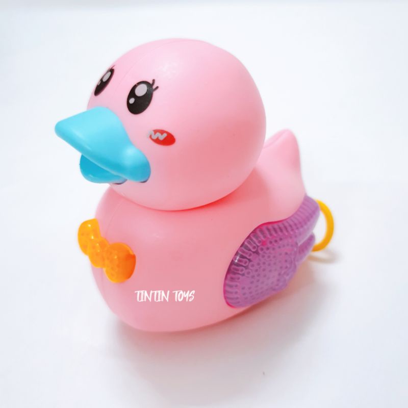 [có ĐÈN] Đồ chơi chú vịt con dễ thương chạy dây cót