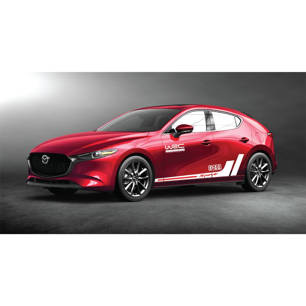 Tem xe Mazda 3 dán 2 bên sườn - tem xe ô tô giá rẻ hà nội