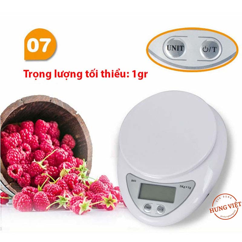 Cân Tiểu Ly 5 Kg Electronic Kitchen Scale – cân thực phẩm gia vị nhà bếp tiện dụng [CÂN TIỂU LY]