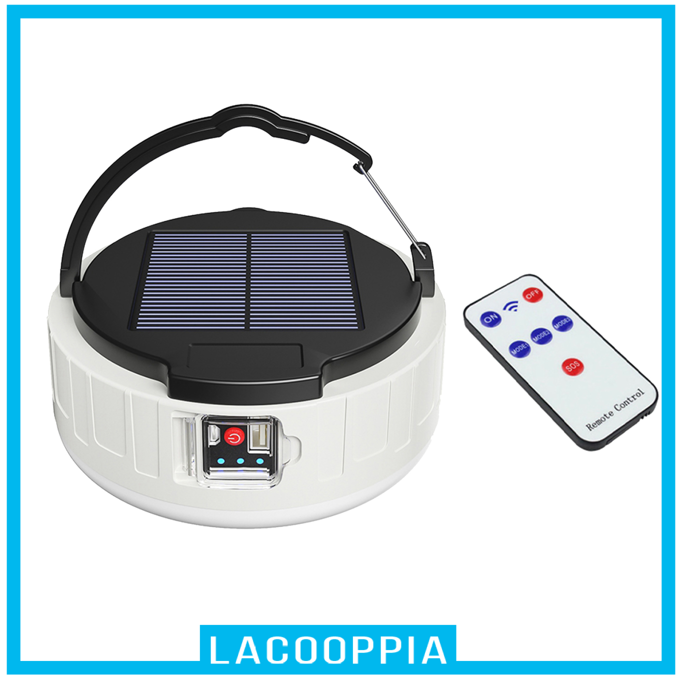 [LACOOPPIA]Camping Lantern Solar/USB Light Bulb Tent Lamp 400 lumen Lights