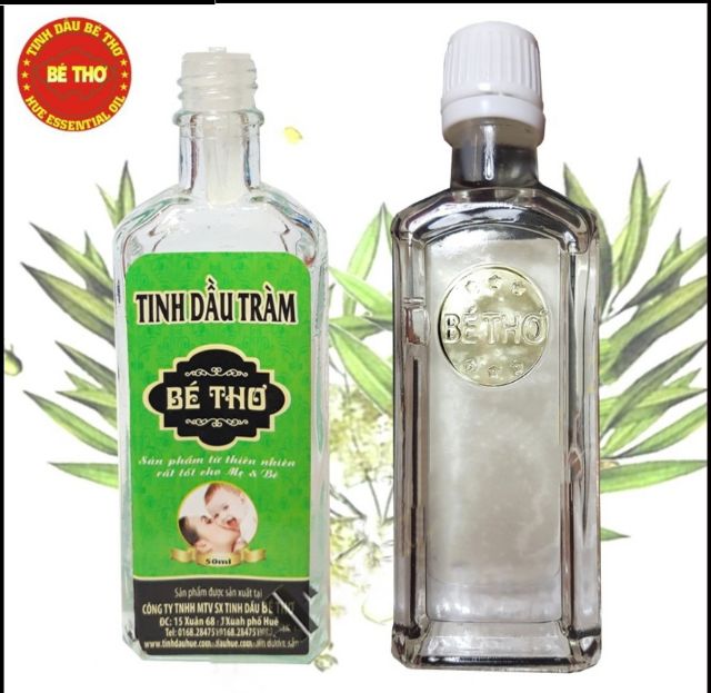 [CHÍNH HÃNG] Dầu tràm nguyên chất Huế, hiệu Bé Thơ loại 1: 50 ml