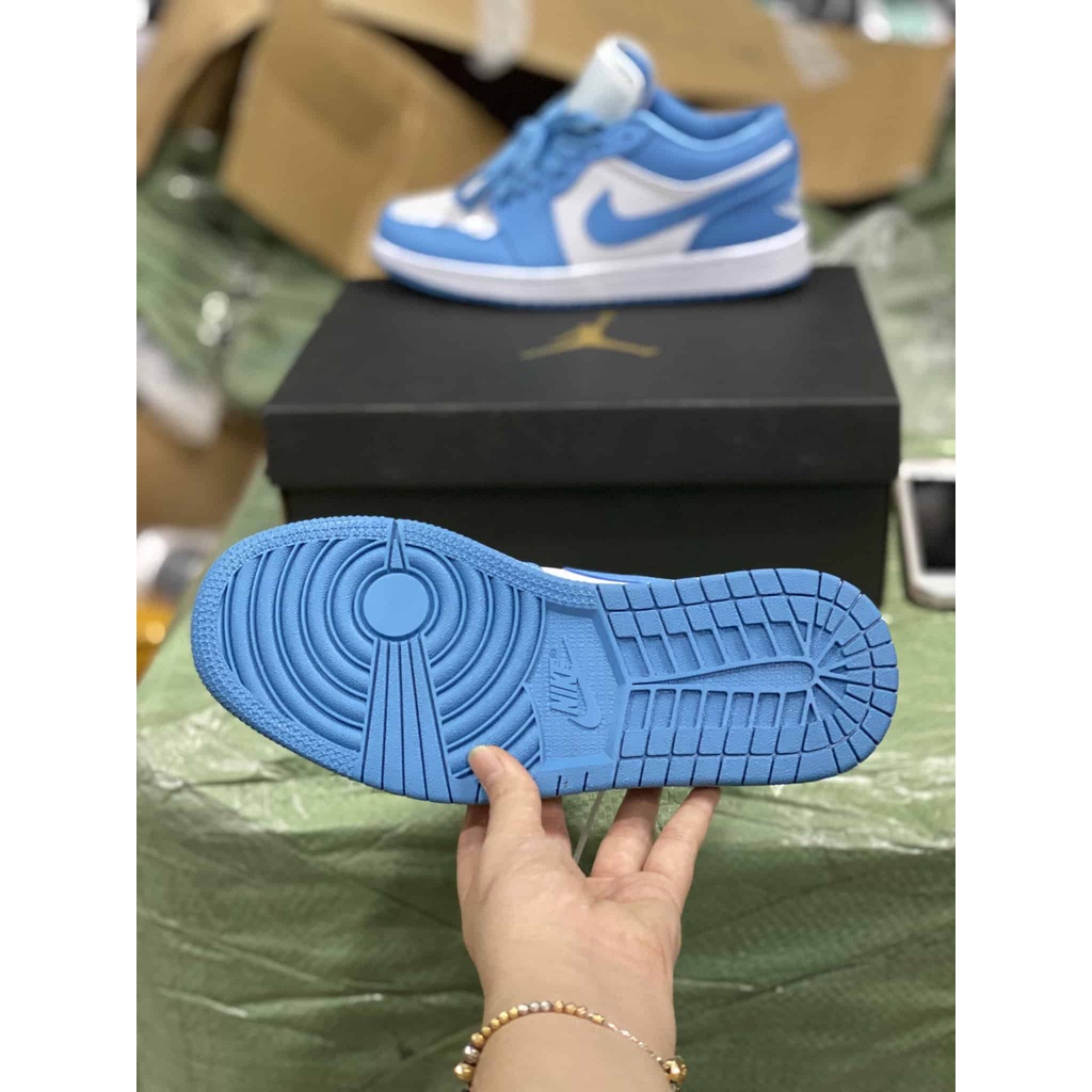 Giày Sneaker JORDAN 1 CỔ THẤP XANH DƯƠNG , Giày thể thao Jordan JD 1 Low Unisex full BOX + Bill
