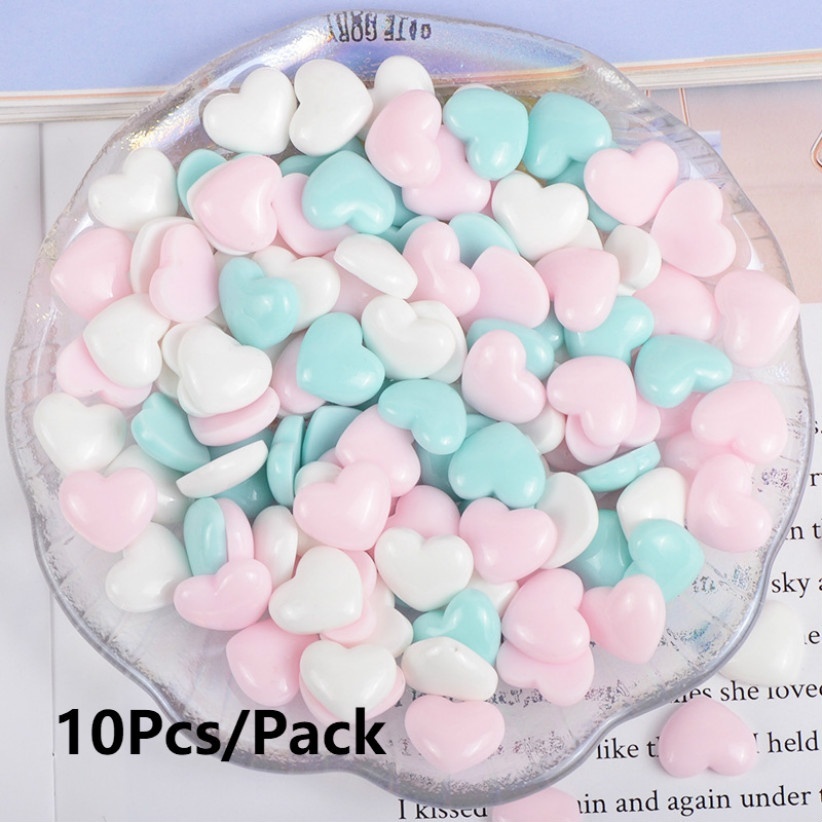 Set 10 Phụ Kiện Trang Trí Tóc Hình Trái Tim Xinh Xắn