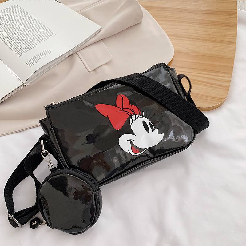 Mickey Mouse Sling Túi Hàn Quốc Túi Messenger Chống Nước 2 Trong 1 Túi Đeo Chéo Thời Trang Túi Đeo Vai Đơn