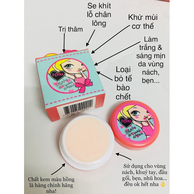 Xả kho Kem làm mở Thâm Nách I-doll White Armpit Cream - Thái Lan