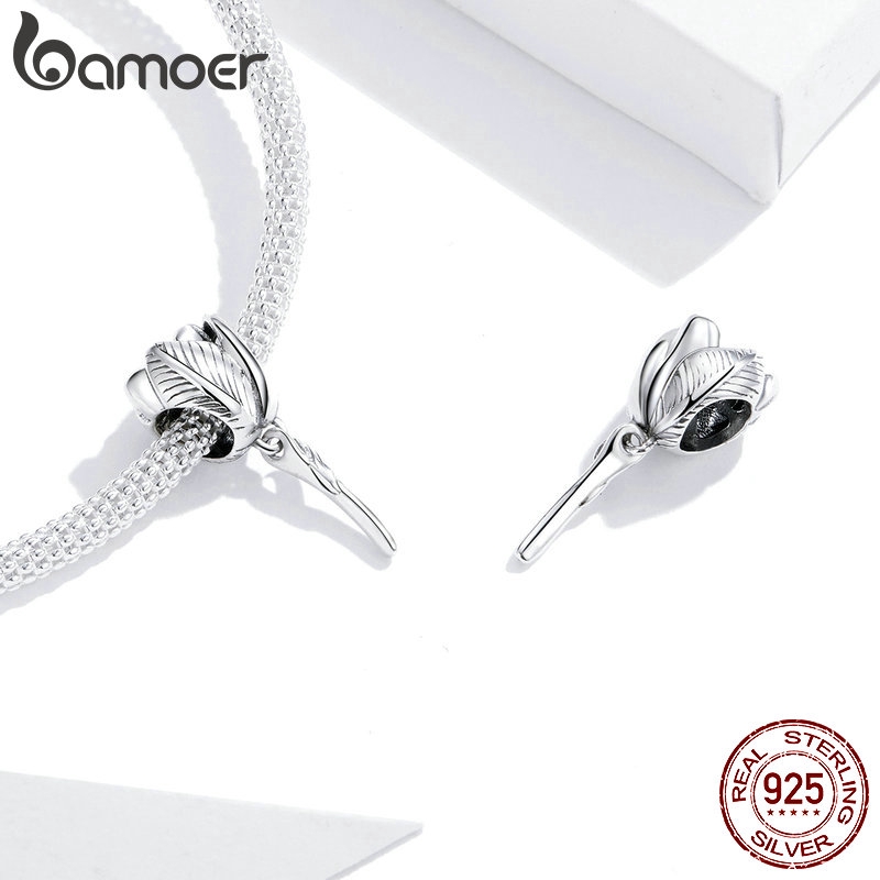 Hạt Làm Đồ Trang Sức Bamoer Scc1514 Bạc 925 Hình Hoa Tulip Thời Trang Cho Phụ Nữ Diy