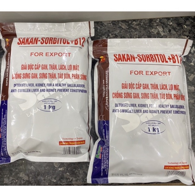 1 kg SAKAN-SORBITOL+B12 Giải độc gan cho trâu bò lợn gà