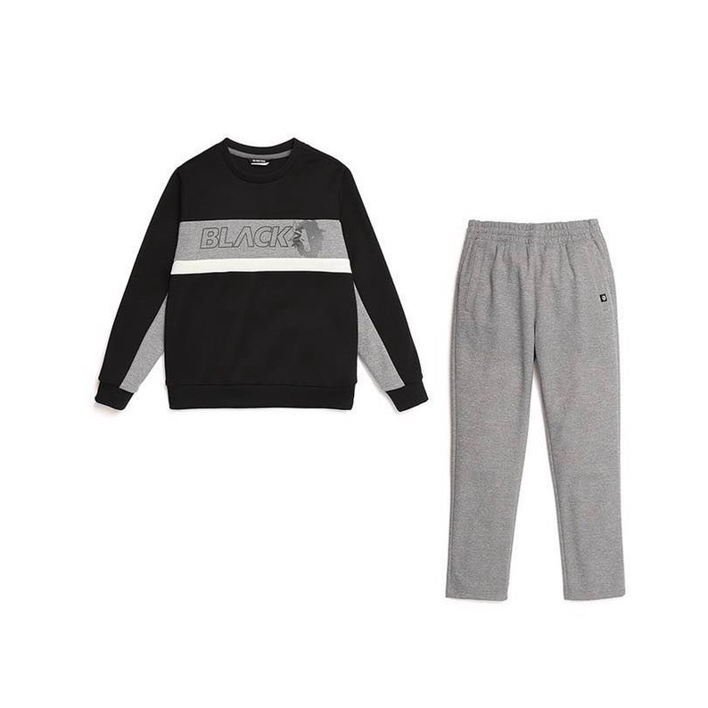 Bộ thu đông bé trai chữ Black (có sz của bố)