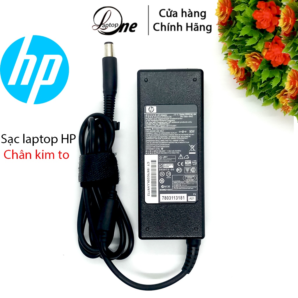 Sạc Laptop HP Chính hãng  chân kim to/nhỏ 18.5V-3.5A / 19V-4.7A / 19.5V-3.33A,sạc HP,  Adapter HP