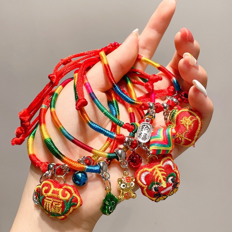 Vòng Tay Dây Bện Nhiều Màu Phong Cách Hàn Quốc Cho Bé