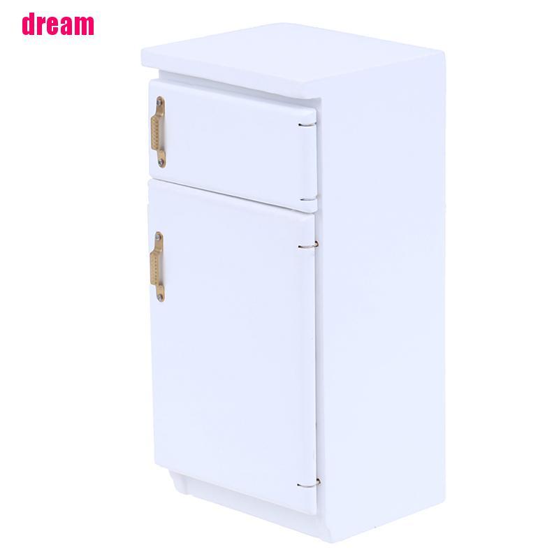 Tủ Lạnh Mini Bằng Gỗ Màu Trắng Chất Lượng Cao Trang Trí Nhà Cửa
