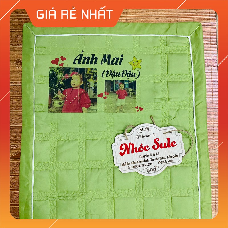 Thảm in tên in hình theo yêu cầu cho bé đi học