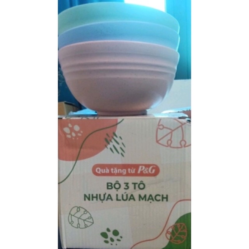 Bộ 3 tô nhựa lúa mạch