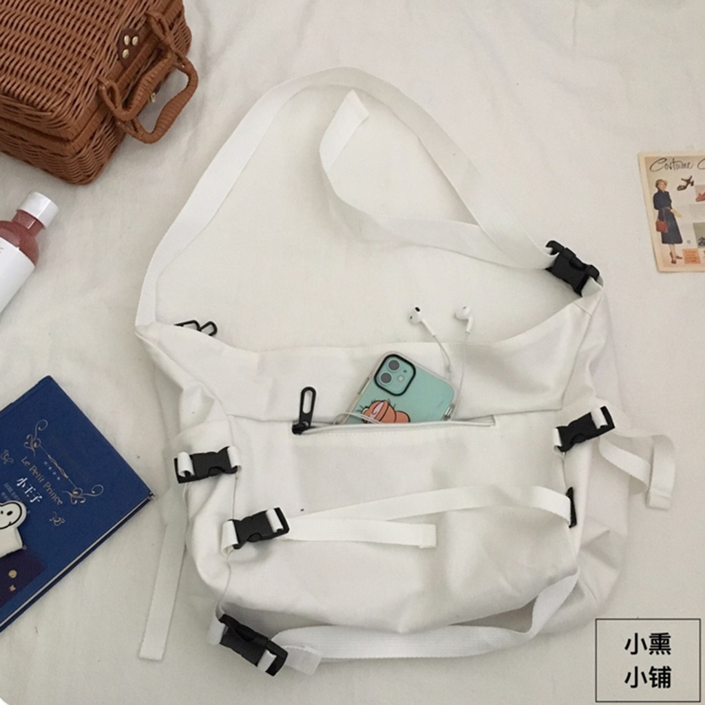 Túi Vải Canvas Nam Nữ Đeo Chéo Trơn Thời Trang Hàn Quốc Đi Học , Đi | BigBuy360 - bigbuy360.vn