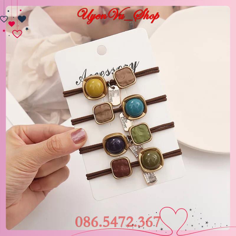 Dây Cột Tóc Hàn Quốc Hình Đá cực xinh [Siêu Sale] [Ảnh thật] [Chính hãng]