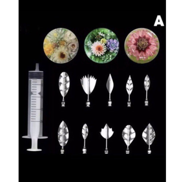 Bộ 10 kim làm thạch rau câu 3D các mẫu A,B,C,D,E,F,I,J,H