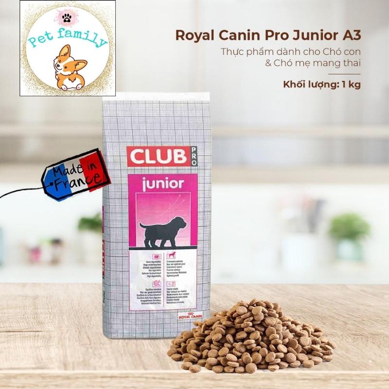 Thức ăn hạt cho chó Royal Canin Club Pro Junior A3-Đồ ăn cho chó nhỏ và chó trưởng thành gói chiết 1kg-familypetshop.vn