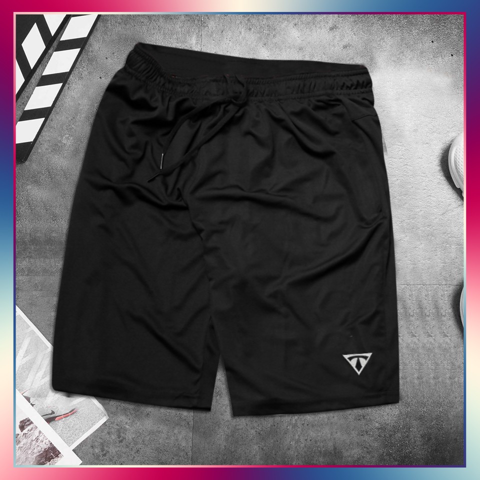Quần Thể Thao Nam Cao Cấp Xuất Dư Ts Đen - Quần Short Thể Thao Nam [DUHNO]