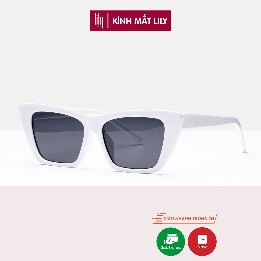 Kính mát nữ Lilyeyewear mắt mèo to thời trang phong cách BST Hè 2021 3908