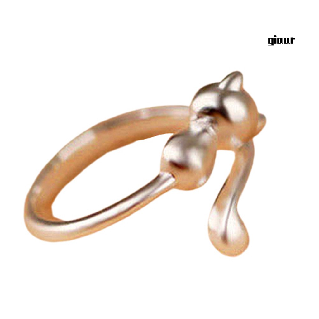 Nhẫn Hở Hình Mèo Dễ Thương Dùng Làm Quà Tặng Cho Bạn Gái
