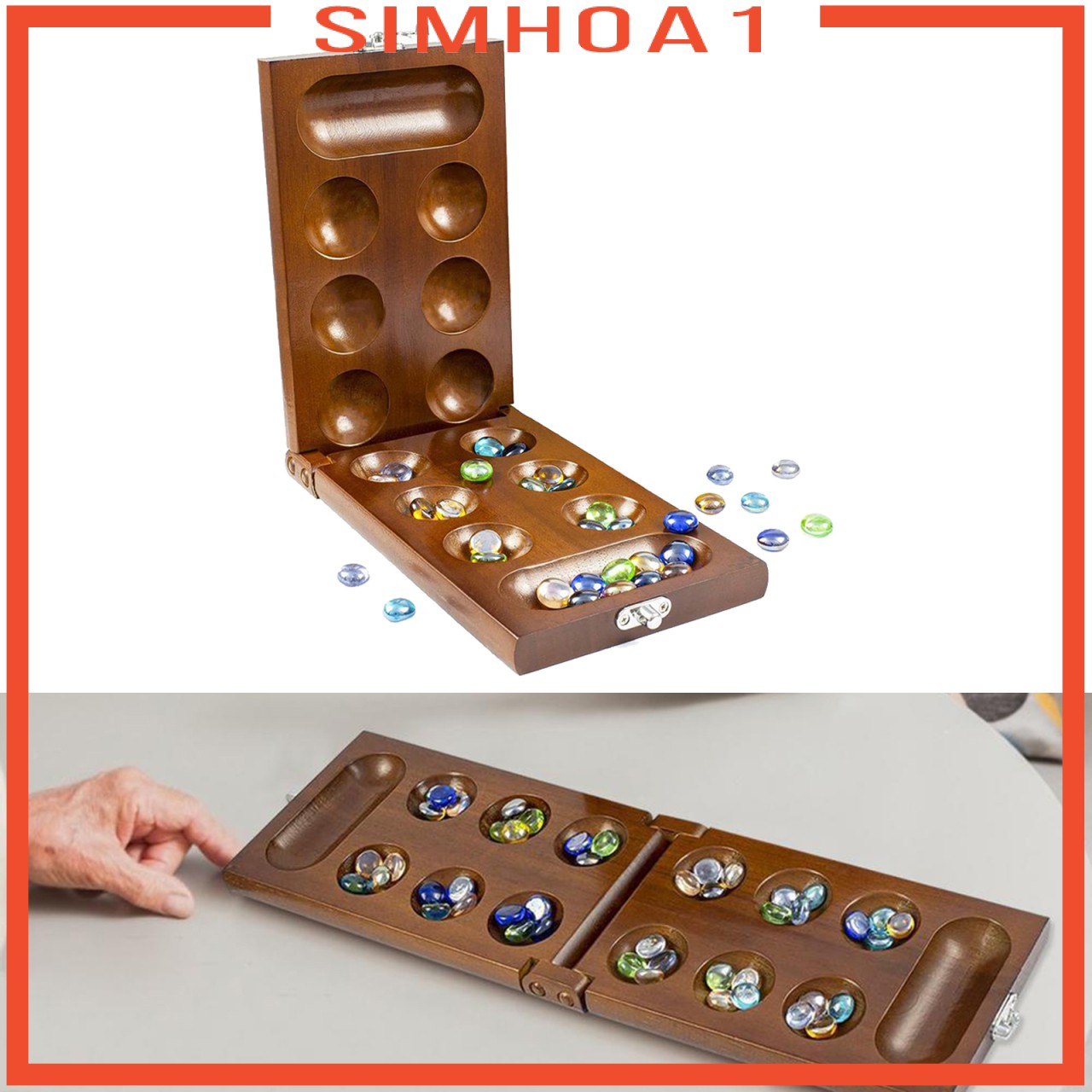 Bộ Trò Chơi Chiến Lược Mancala Strategy Bằng Gỗ Vui Nhộn Cho Người Lớn Và Trẻ Em