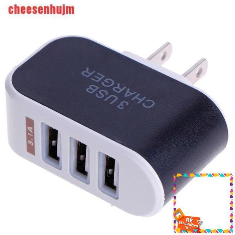 SALE khủng Củ Sạc 3 Cổng Usb Sạc Điện Thoại iphone, sam sung Tiện lợi giúp sạc nhanh Có Nhiều Màu HOT