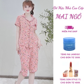 Đồ Bộ Lụa/Đũi Lửng Mặc Ở Nhà Nữ - Bộ Quần Áo Ngủ Nữ Mặc Mùa Hè, Nhiều Mẫu Dễ Thương, MAI NGÔ