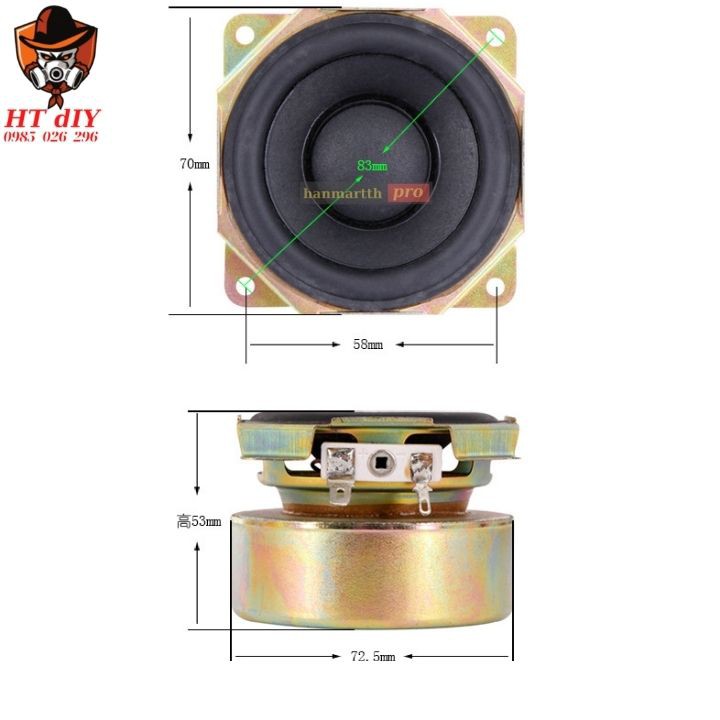 Củ loa bass mid BASS NGON⚡BÁN VÌ ĐAM MÊ⚡loa bass 2,7 icnh 4ohm 30w coil 28mm