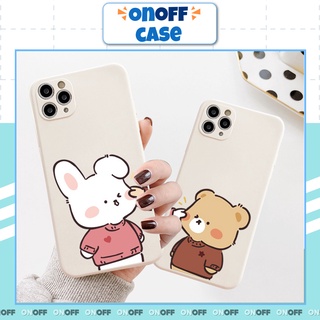 Ốp Lưng Iphone Cạnh Vuông Gấu Véo Má 6/6plus/6s/6splus/7/7plus/8/8plus/x/xr/xs/11/12/pro/promax - ONOFF Shop