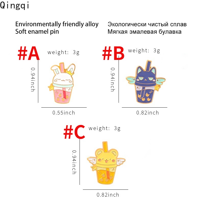Ghim cài áo Miss Zoe hình cốc nước hoạt hình vui nhộn dễ thương cho trẻ em bạn bè
