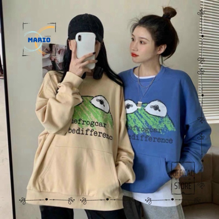 [MARIO FASHION] Áo khoác nỉ Sweater Ếch Xanh form rộng áo nỉ bông nữ Unisex Phong Cách Hàn Quốc | BigBuy360 - bigbuy360.vn