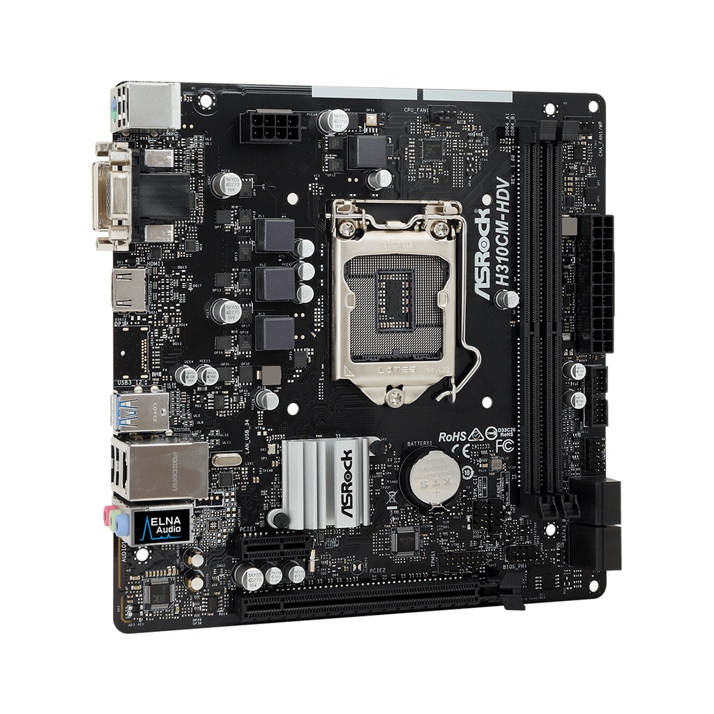 Mainboard Asrock H310CM-HDV Socket 1151 m-ATX 2 Khe Ram DDR4