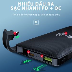 [Mã 252ELSALE hoàn 7% đơn 300K] Pin dự phòng không dây Hoco S10 1000mAh