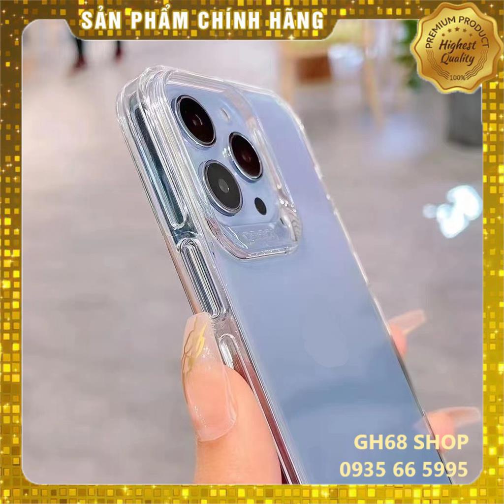 Ốp Lưng Kính Viền Dẻo Trong Iphone 14 / iPhone 13 / iPhone 12 - Hãng GEAR4 Chống Ố