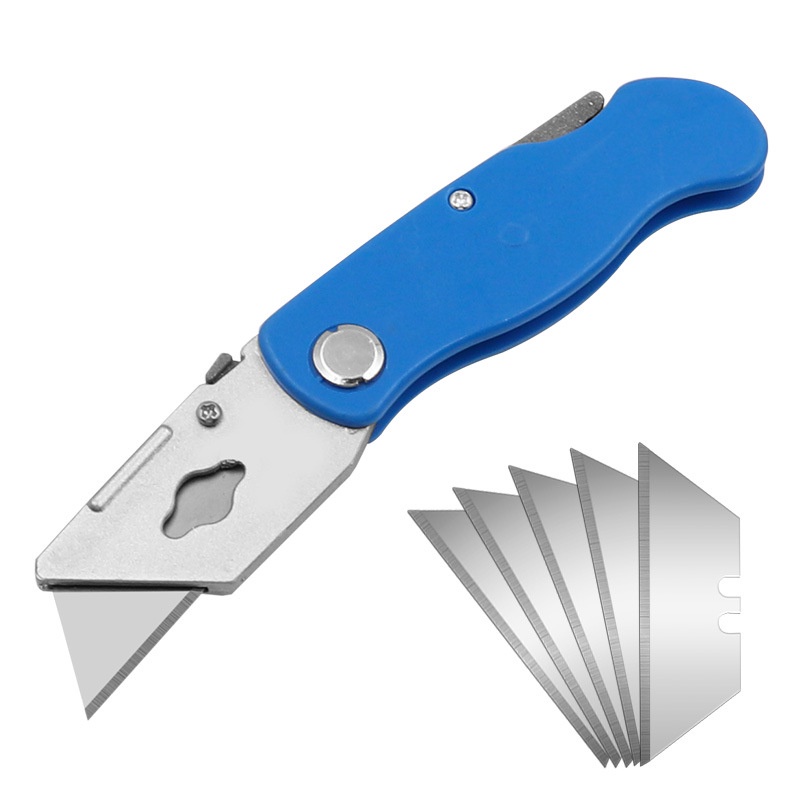 Dao dọc giấy cỡ lớn gấp gọn tặng kèm 3 lưỡi dự phòng, lưỡi dao sắc bền sử dụng lâu dài