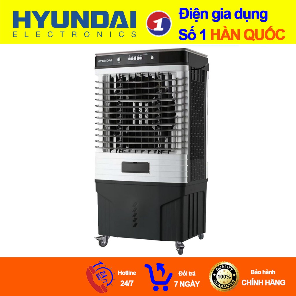 Quạt Điều Hoà Hơi Nước Đại  Hyundai Hàn Quốc HDE 6080R 80L 240W Làm Mát 70m2 Lưu Lượng Gió 10.000m3