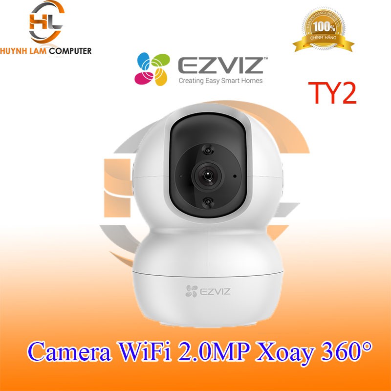 Camera WiFi 2.0 Ezviz TY2 FullHD xoay 360 độ đàm thoại 2 chiều sắc nét Hãng phân phối