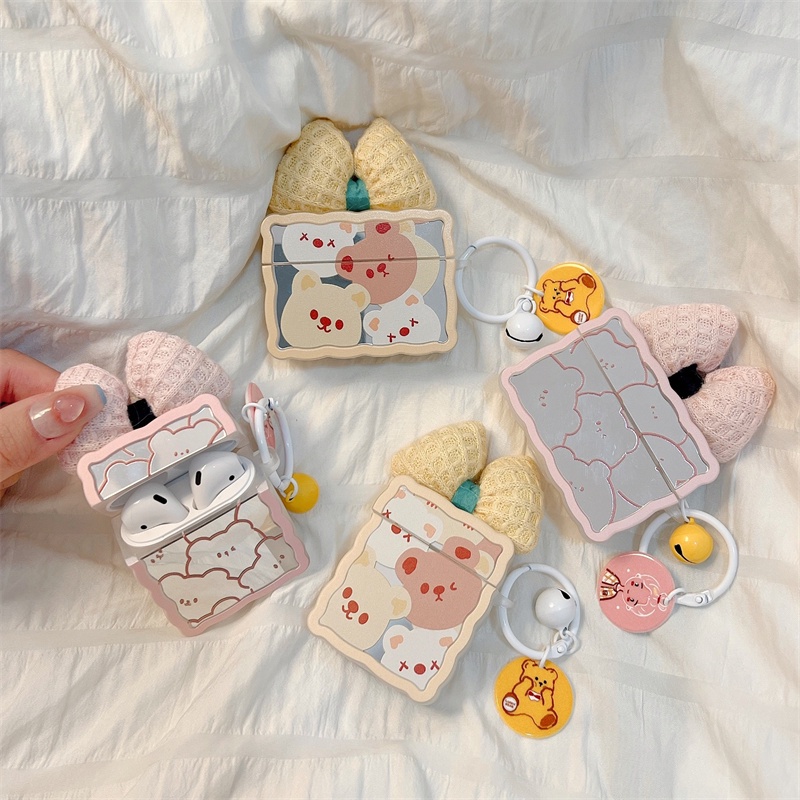 Vỏ Bảo Vệ Hộp Sạc Tai Nghe airpods 1/2/3 pro bluetooth Không Dây Chất Liệu tpu Tráng Gương Phong Cách Ins