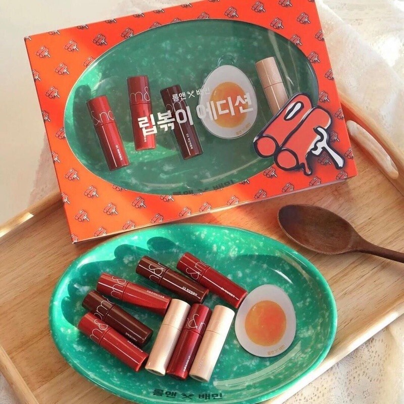 [Rom&amp;nd] Set 6 Sản Phẩm Trang Điểm Xinh Xắn Romand Lip-Bokki Edition - Romand x Baemin (6 Items)