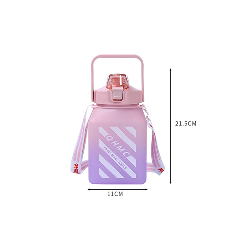 Bình Nước Thể Thao Osayi 1.5L Không BPA Hình Vuông Màu Sắc Gradient