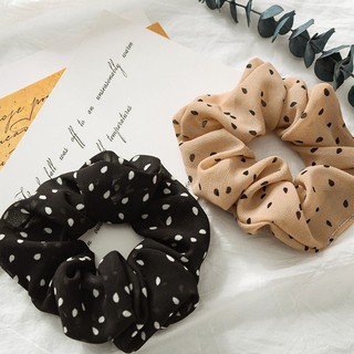 Cột tóc Scrunchies chấm bi nhiều màu cute