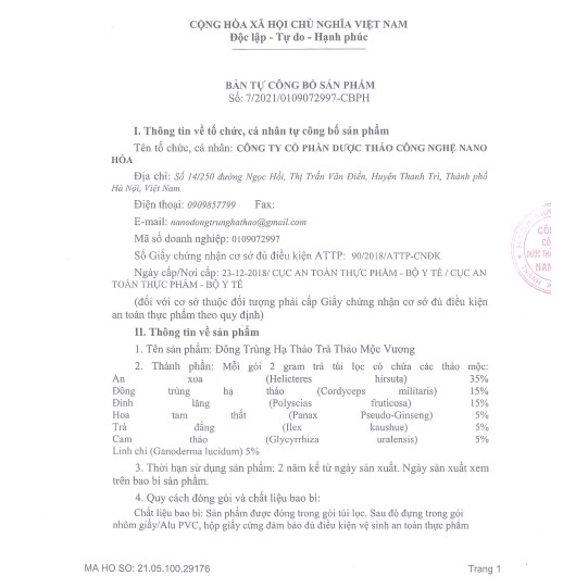[FREESHIP50K] ✅ Gói Trà Túi Lọc Thảo Mộc Vương Mát Gan Thanh Nhiệt Giải Độc - Nano Đông Trùng Hạ Thảo | BigBuy360 - bigbuy360.vn