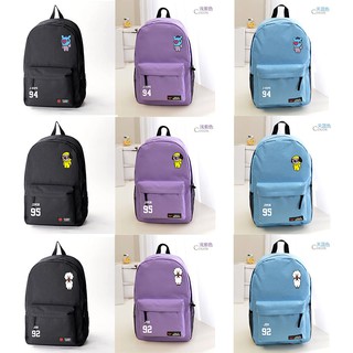 Peripheral trend backpack BT21 Simple simple color canvas backpack Leisure student Large capacity backpack Backpack